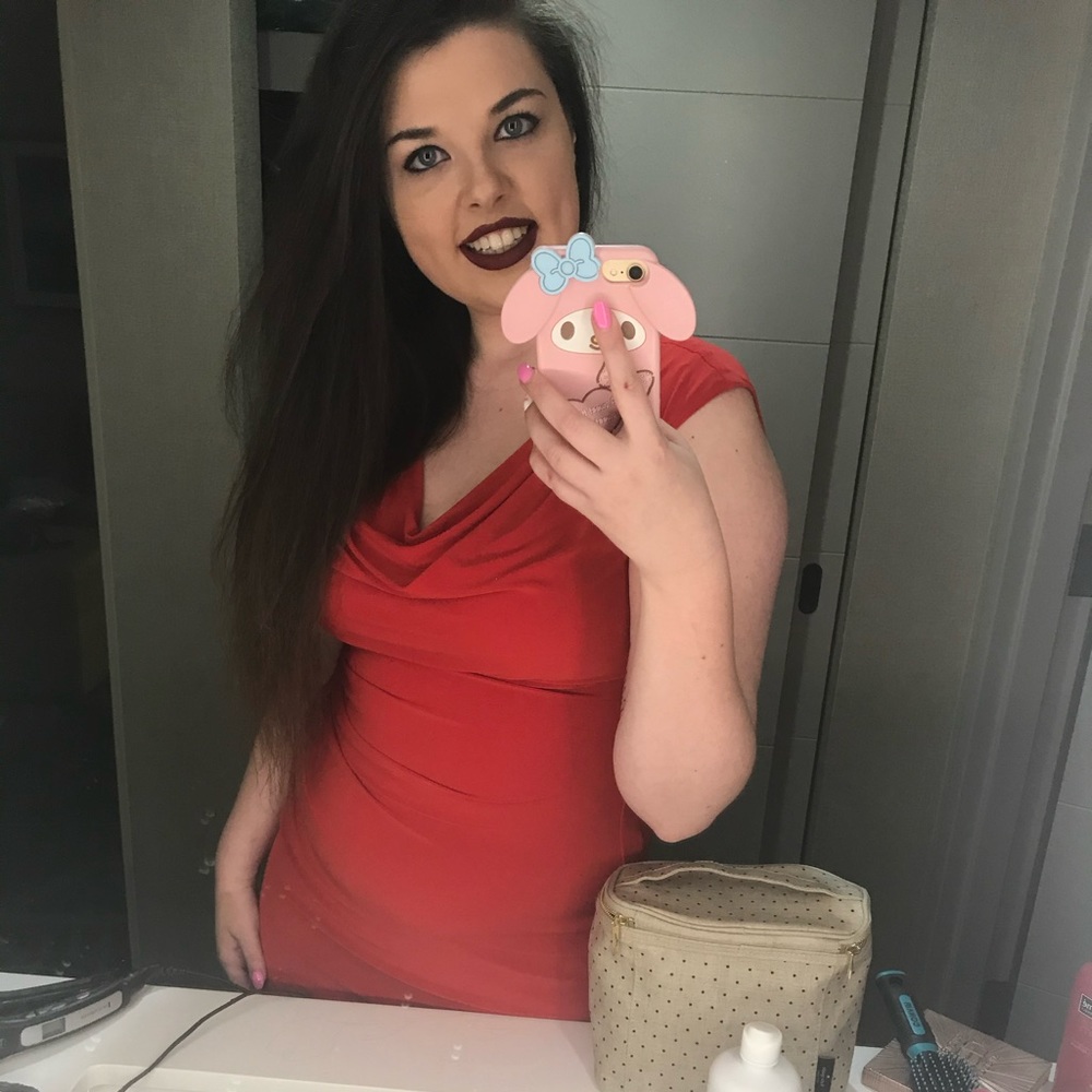 Red Ralph Lauren special occasion dress